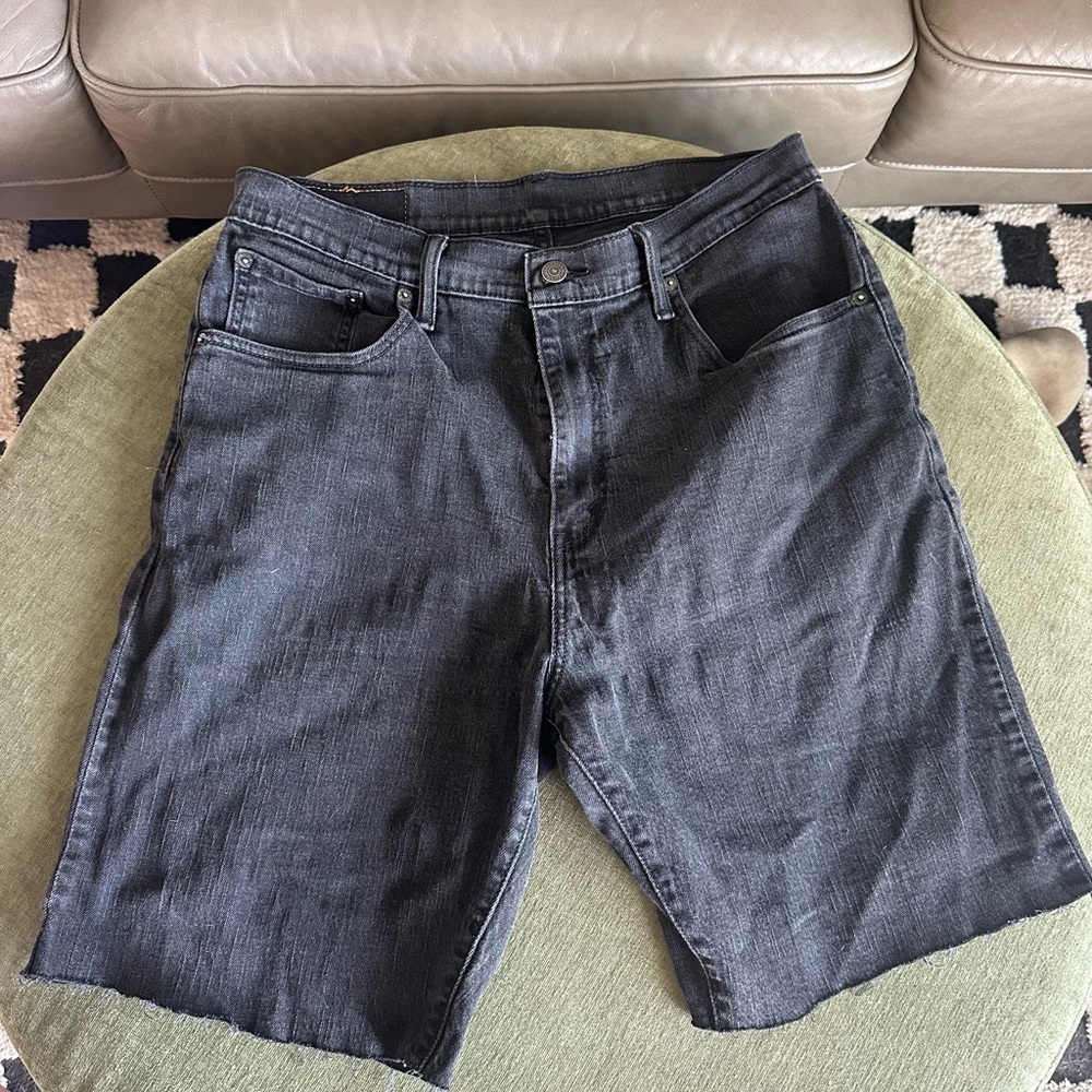 Levis Black 569 Denim Jean Shorts
